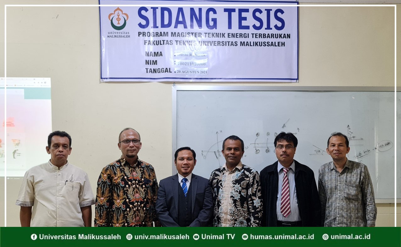 Magister Teknik Energi Terbarukan Unimal Menggelar Sidang Perdana